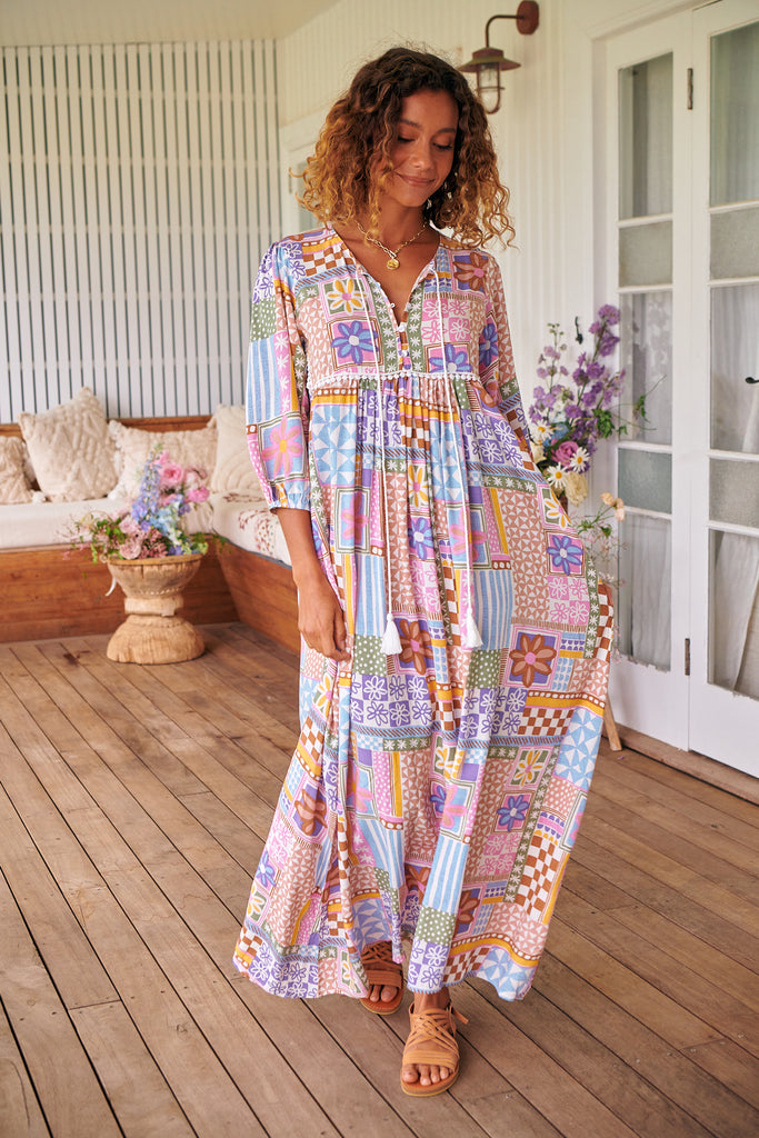 Jaase Sweet Illusions Print Anay Dress - Lilac and Mila