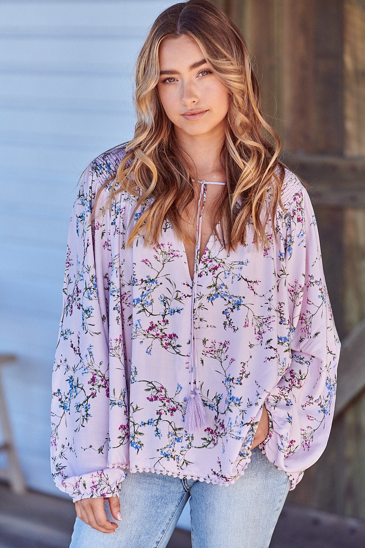 Mandy Print Rue Top - Lilac and Mila